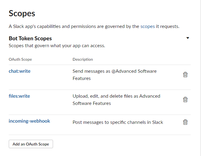 Slack bot scopes