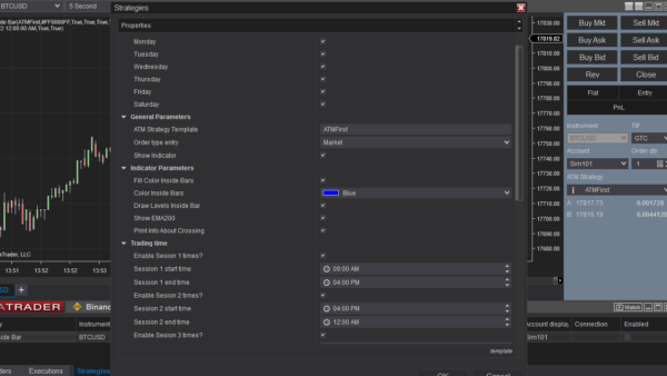 Inside Bar ATM For NinjaTrader 8