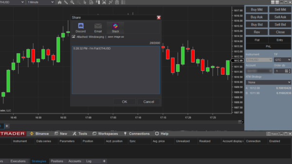 Slack Share Service For Ninja Trader 8