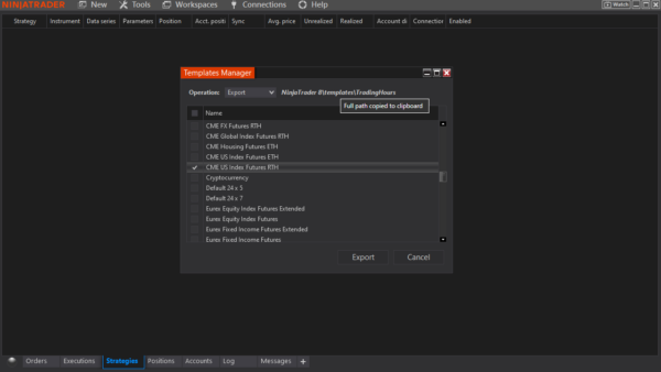 Templates Manager AddOn For NinjaTrader 8 - Image 9