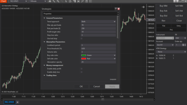 Absorption Autostrategy For NinjaTrader 8 - Image 10